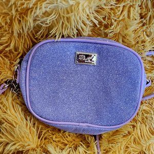 Betsey Johnson Sparkly Pink Camera Bag Crossbody